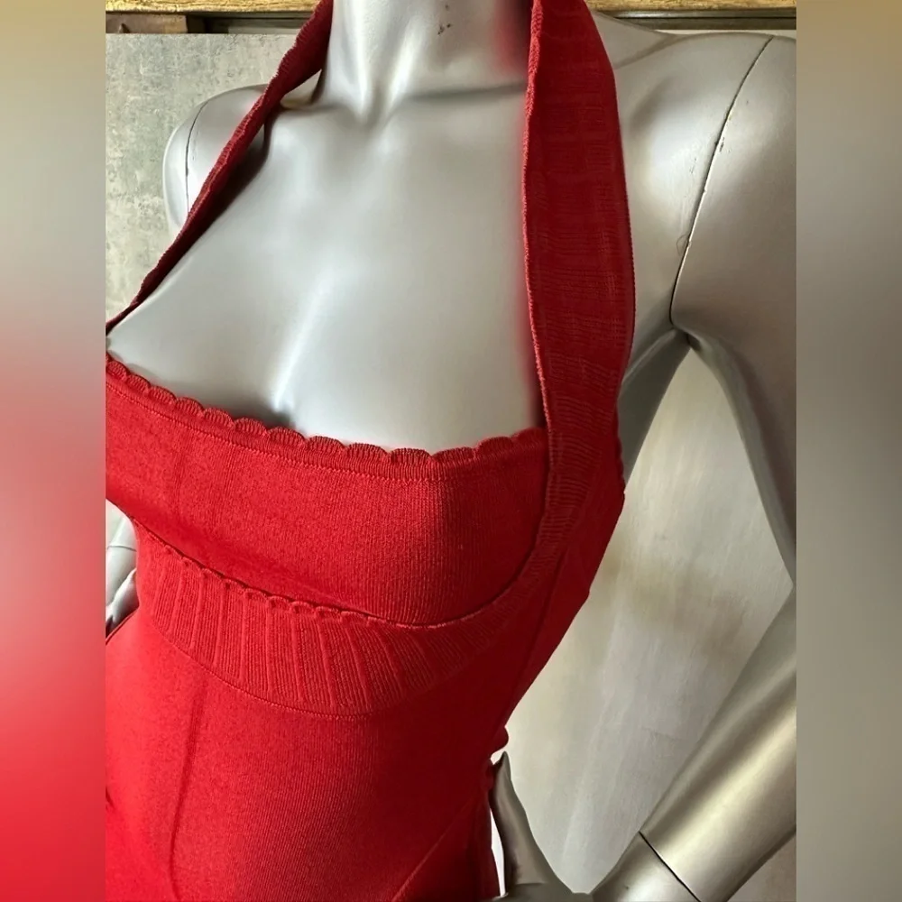 Azzedine ALAIA Paris Vintage 90’s Red Dress, S